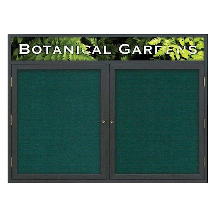 United Visual Products Open Faced Traditional Rounded Corkboard UV642ARC-BRONZE-RUBBER